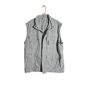 Men Columbia Multi-Pocket Fishing Utility Vest Size XXL Khaki Beige Gorpcore